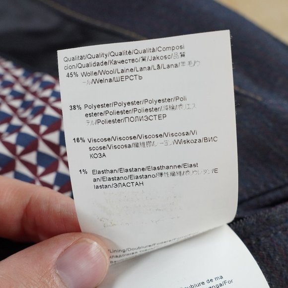 Hugo Boss Navy Blazer Sport Coat with subtle stripes - 44R - Picture 11 of 15